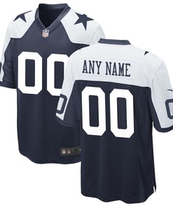 Dallas Cowboys Alternate Custom 00 Game Jersey - Navy