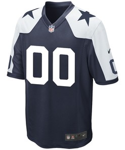 Dallas Cowboys Alternate Custom 00 Game Jersey - Navy