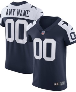 Dallas Cowboys Alternate Vapor Elite Custom Jersey - Navy