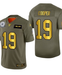 Dallas Cowboys Amari Cooper 2019 Salute To Service Nfl 100 Mens Jersey Metallic