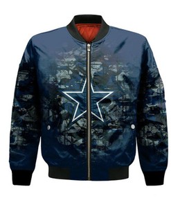 Dallas Cowboys Bomber Jacket Camouflage Vintage  - NFL