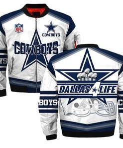 Dallas Cowboys Bomber Jacket Graphic “Dallas 4 life” gift for fans