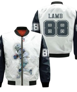Dallas Cowboys CeeDee Lamb 88 NFL Legendary Captain American Football Gift For Cowboys Fans Bomber Jacket