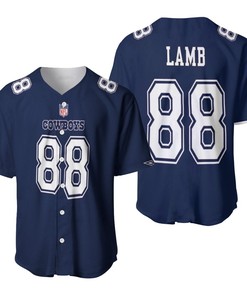 Dallas Cowboys Ceedee Lamb #88 Great Player Nfl American Football Game Navy 2019 Jersey Style Gift For Cowboys Fans Baseball Jersey