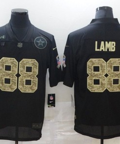 Dallas Cowboys Ceedee Lamb #88 Nfl 2020 Black And Camo Jersey