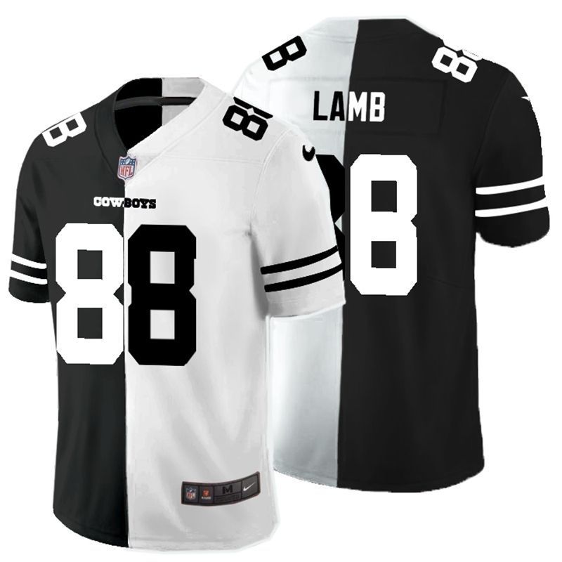 Dallas Cowboys Ceedee Lamb #88 Nfl 2020 Black And White Jersey