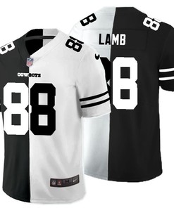 Dallas Cowboys Ceedee Lamb #88 Nfl 2020 Black And White Jersey