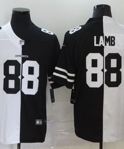 Dallas Cowboys Ceedee Lamb #88 Nfl 2020 Black And White Jersey