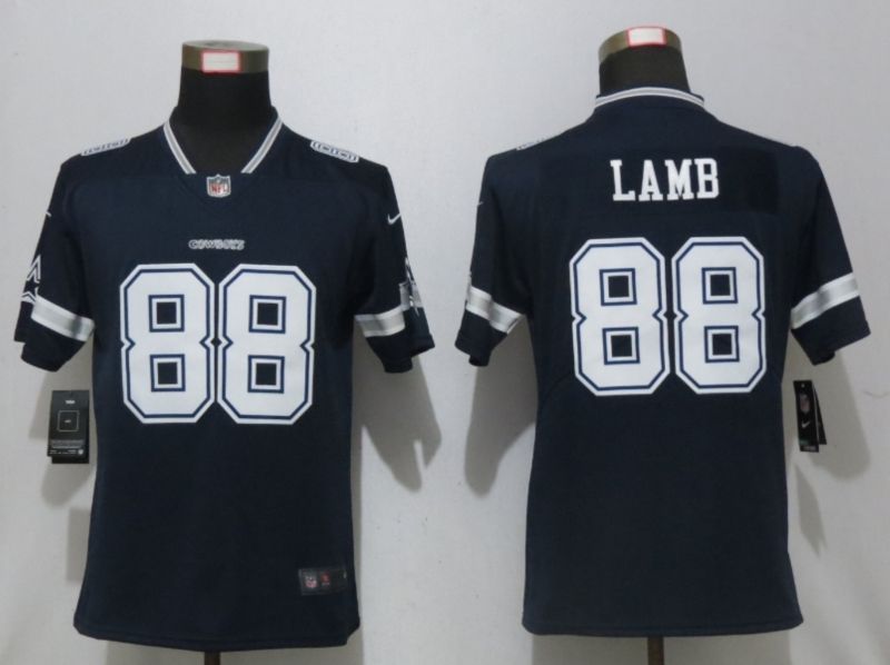 Dallas Cowboys Ceedee Lamb #88 Nfl 2020 Black Blue Jersey