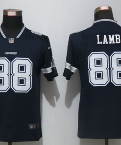 Dallas Cowboys Ceedee Lamb #88 Nfl 2020 Black Blue Jersey
