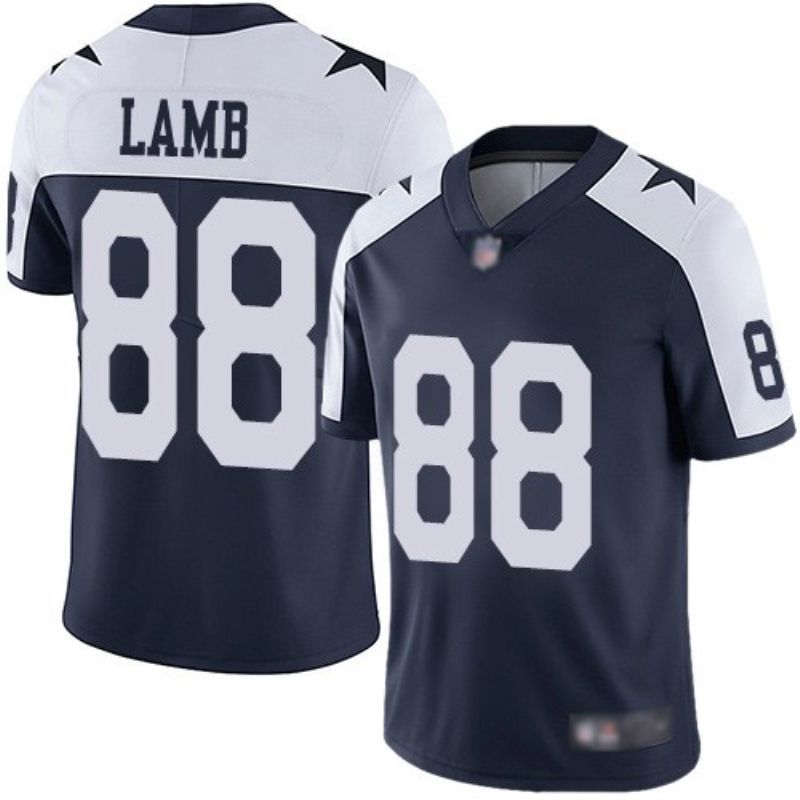 Dallas Cowboys Ceedee Lamb #88 Nfl 2020 Black Blue Jersey