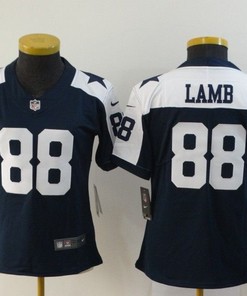 Dallas Cowboys Ceedee Lamb #88 Nfl 2020 Black Blue Womens Jersey