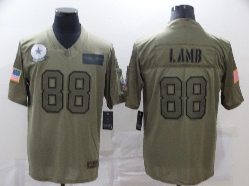 Dallas Cowboys Ceedee Lamb #88 Nfl 2020 Moss Green Jersey
