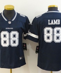 Dallas Cowboys Ceedee Lamb #88 Nfl 2020 Navy Womens Jersey