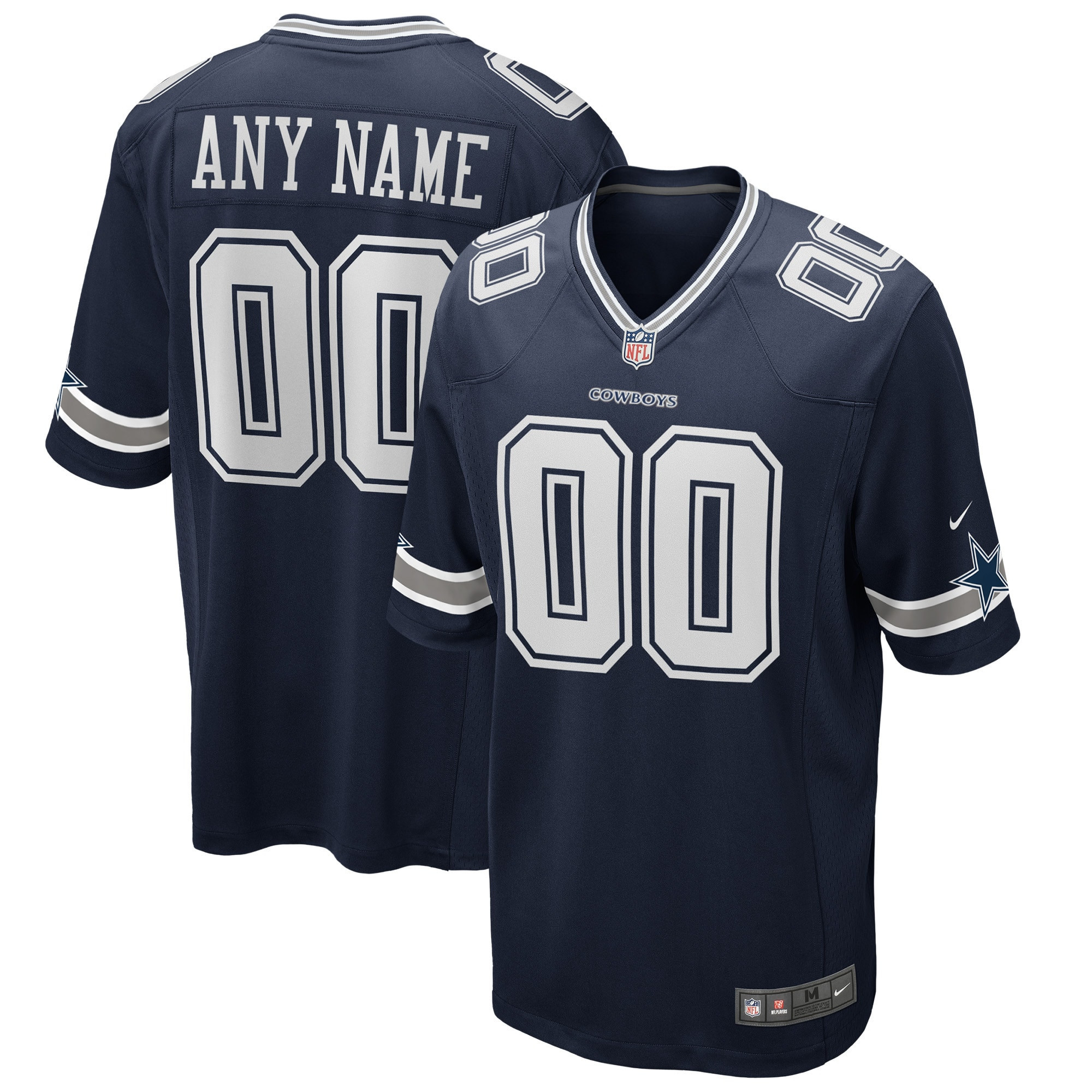 Dallas Cowboys Custom Game Jersey - Navy Custom Jerseys Nfl