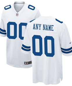 Dallas Cowboys Custom Game Jersey - White Custom Jerseys Nfl