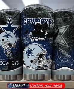 Dallas Cowboys Custom Name Tumbler - Customized Tumbler for Dedicated Fans