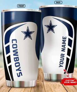 Dallas Cowboys Custom Name Tumbler - Customized Tumbler for True Cowboys Fans