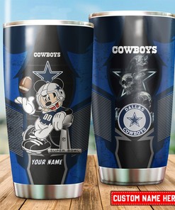 Dallas Cowboys Custom Name Tumbler - Customized Tumbler to Support Your Cowboys