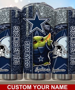 Dallas Cowboys Custom Name Tumbler - Customized Tumbler to Support Your Cowboys