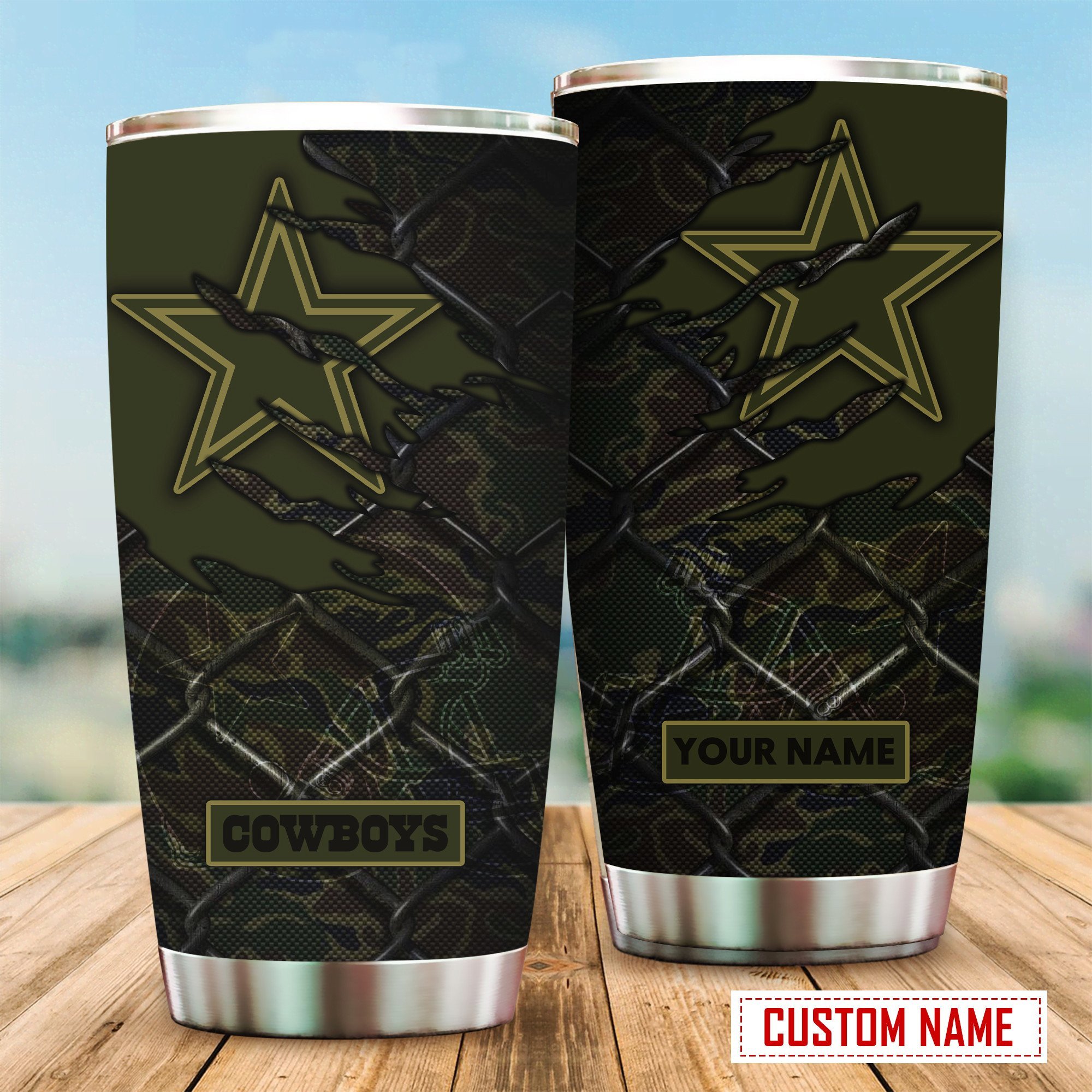 Dallas Cowboys Custom Name Tumbler Limited Edition - Tumbler for Die-Hard Fans