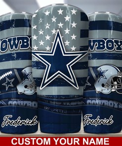 Dallas Cowboys Custom Name Tumbler Limited Edition - Tumbler for Die-Hard Fans