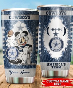 Dallas Cowboys Custom Name Tumbler - Personalized Tumbler for Cowboys Enthusiasts