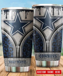 Dallas Cowboys Custom Name Tumbler - Personalized Tumbler for Cowboys Fans