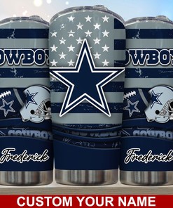 Dallas Cowboys Custom Name Tumbler - Personalized Tumbler for True Cowboys Fans