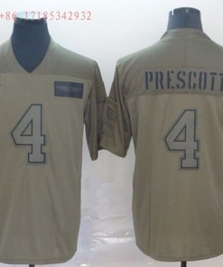 Dallas Cowboys Dak Prescott #4 2020 Nfl Grey Jersey Jersey