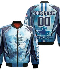 Dallas Cowboys Dak Prescott 4 3D Personalized Bomber Jacket Model 1588