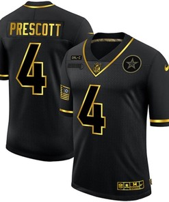 Dallas Cowboys Dak Prescott #4 Nfl 2020 Black Jersey