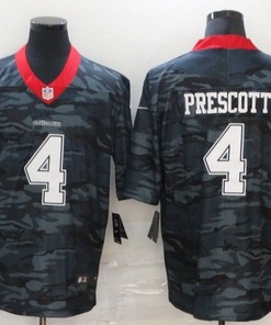 Dallas Cowboys Dak Prescott #4 Nfl 2020 Camo Black Jersey