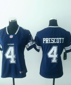 Dallas Cowboys Dak Prescott #4 Nfl 2020 Navy Womens Jersey