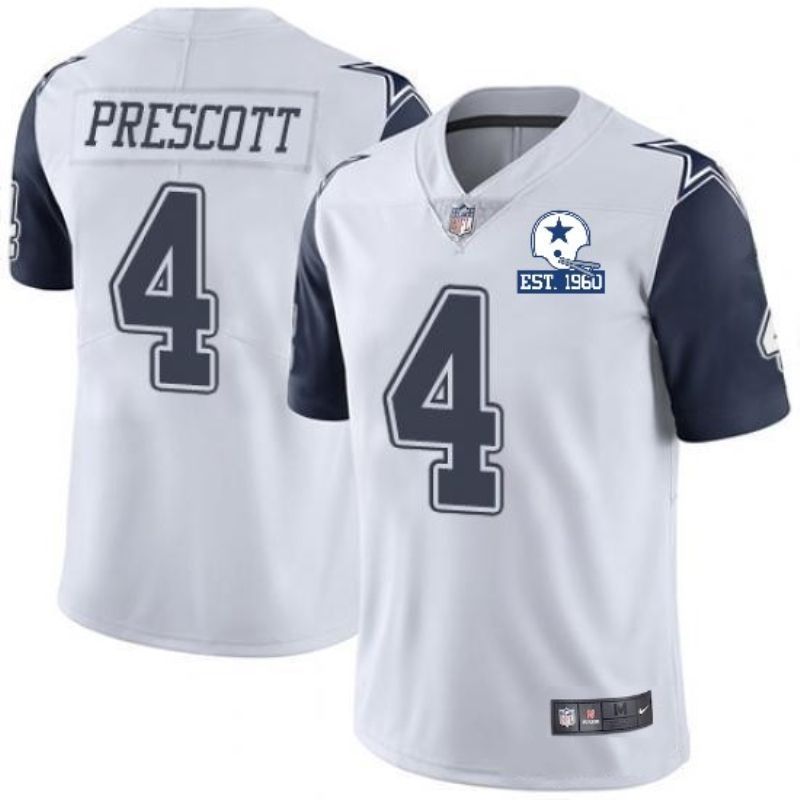 Dallas Cowboys Dak Prescott #4 Nfl 2020 White Jersey