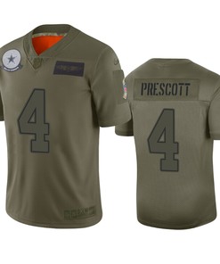 Dallas Cowboys Dak Prescott Camo 2019 Salute To Service Limited Jersey