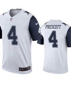 Dallas Cowboys Dak Prescott White Color Rush Legend Jersey - Men