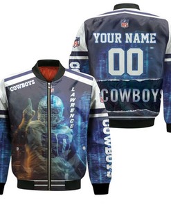 Dallas Cowboys Demarcus Lawrence 90 3D Personalized Bomber Jacket Model 1593