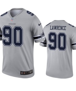 Dallas Cowboys Demarcus Lawrence Gray Inverted Legend Jersey