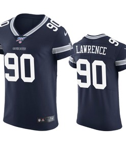 Dallas Cowboys Demarcus Lawrence Navy 100th Season Vapor Elite Jersey