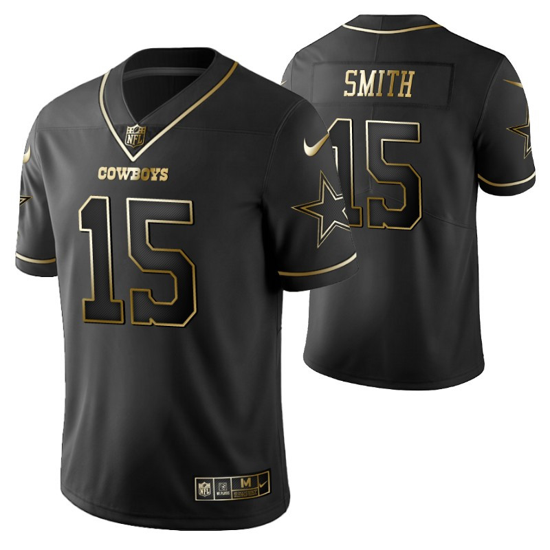 Dallas Cowboys Devin Smith 15 2021 Nfl Golden Brandedition Black Jersey Gift For Cowboys Fans