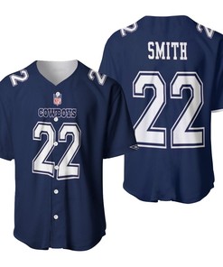 Dallas Cowboys Emmitt Smith #22 Great Player Nfl American Football Game Navy 2019 Jersey Style Gift For Cowboys Fans Baseball Jersey