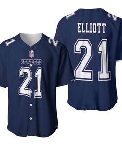 Dallas Cowboys Ezekiel Elliott #21 Great Player Nfl American Football Game Navy 2019 Jersey Style Gift For Cowboys Fans Baseball Jersey