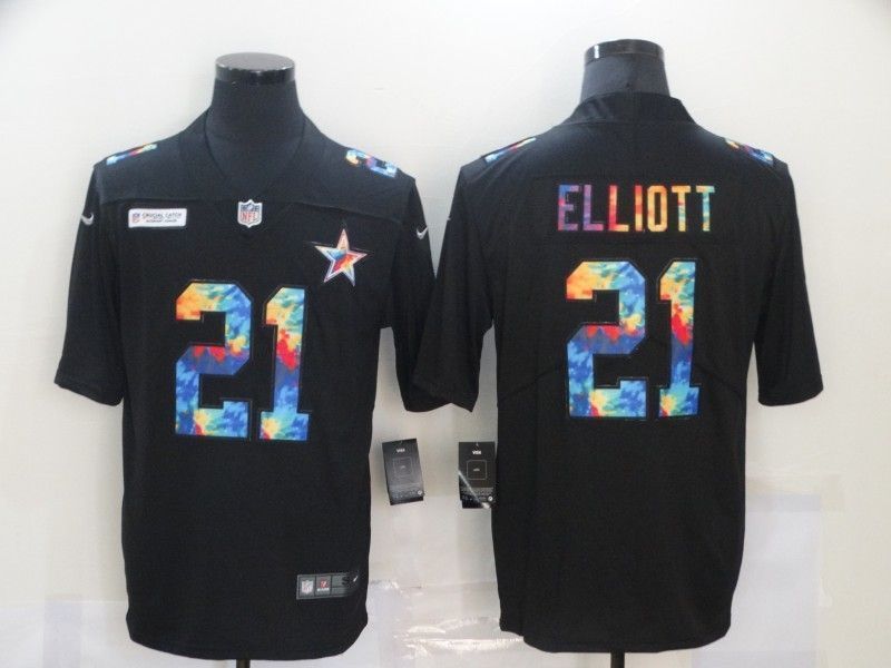 Dallas Cowboys Ezekiel Elliott #21 Nfl 2020 Black Jersey