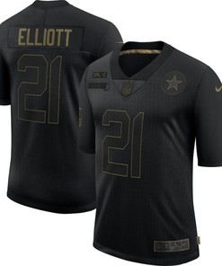 Dallas Cowboys Ezekiel Elliott #21 Nfl 2020 Black Jersey