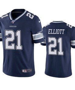 Dallas Cowboys Ezekiel Elliott Navy 100th Season Vapor Limited Jersey
