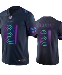 Dallas Cowboys Ezekiel Elliott Navy Vapor Limited City Edition Jersey