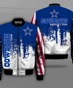 Dallas Cowboys Flag Football Team Nfl Fans Bomber Jacket