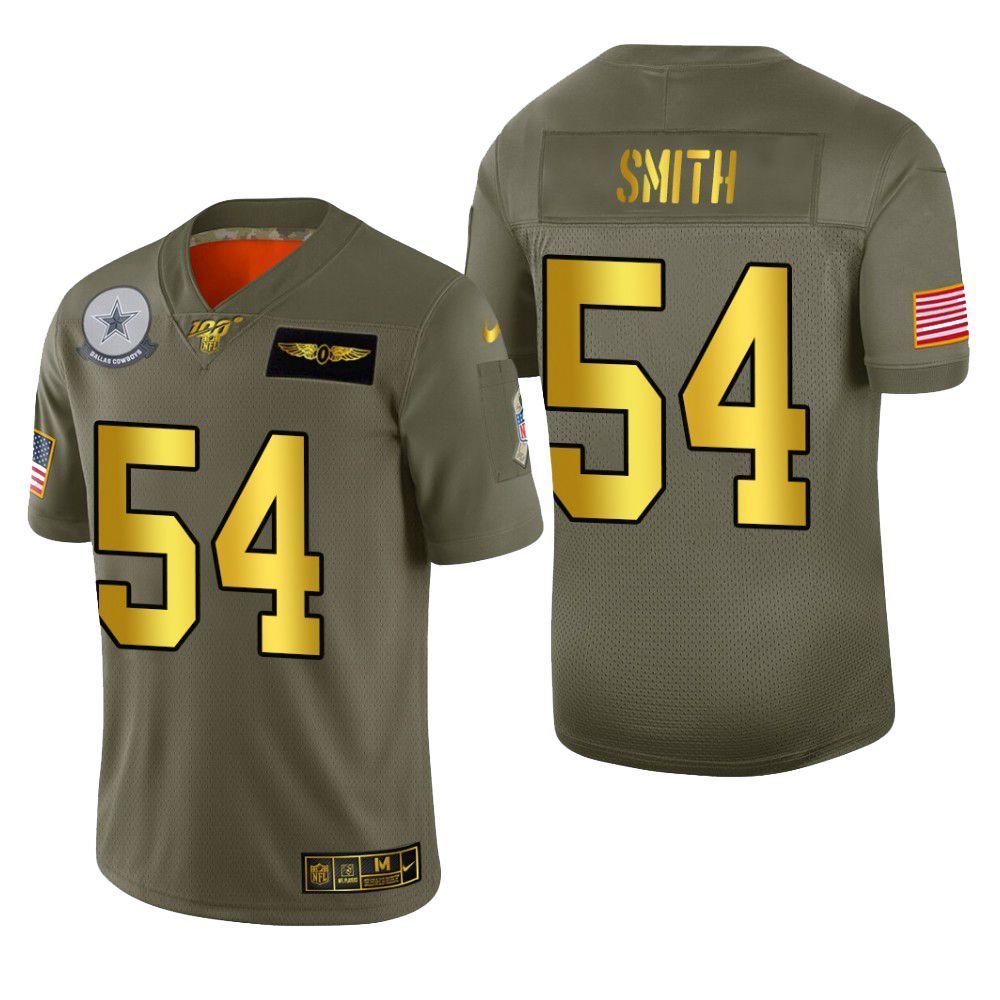 Dallas Cowboys Jaylon Smith 2019 Salute To Service Nfl 100 Mens Jersey Metallic
