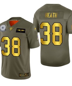 Dallas Cowboys Jeff Heath 2019 Salute To Service Nfl 100 Mens Jersey Metallic